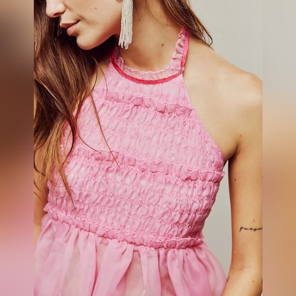 Free People Pink Halter Top - Picture 4 of 8
